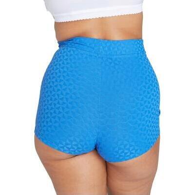 [Not So Cheeky Shorts in China Blue Genevieve Swimwear]