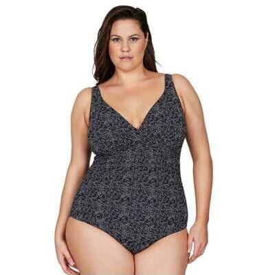 [Black Zig Zag Delacroix Multi Cup One Piece Swimsuit]