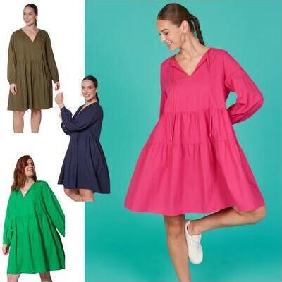 [Montrose Dress - in 4 Colours (Pink, Green, Olive and Navy) - $99.95]