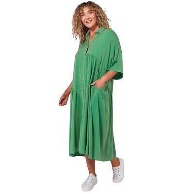 [Elan Shirt Dress - Meadow Green - $149.95]