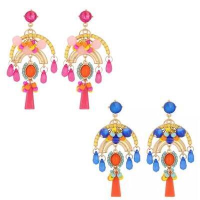 [Addina Earrings in Candy and Blue - $42.95]