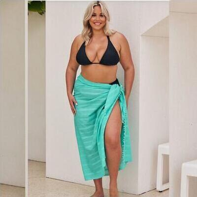 [Large Cotton Sarong in Jade Green - $39.95]